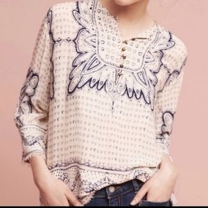 Anthro Maeve Morgan butterfly top